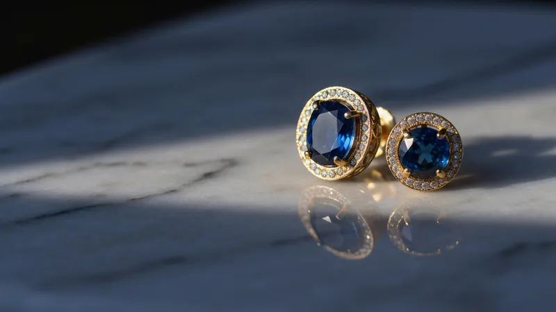 Acheter des boucles d'oreilles saphir en or