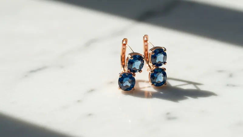 Boucles d'oreilles en or rose et saphir : le mariage parfait