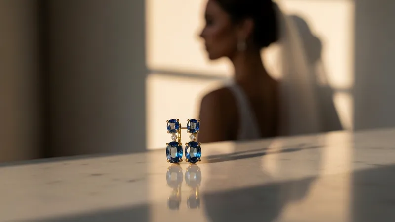 Boucles d'oreilles saphir en or pour les mariages : un choix symbolique
