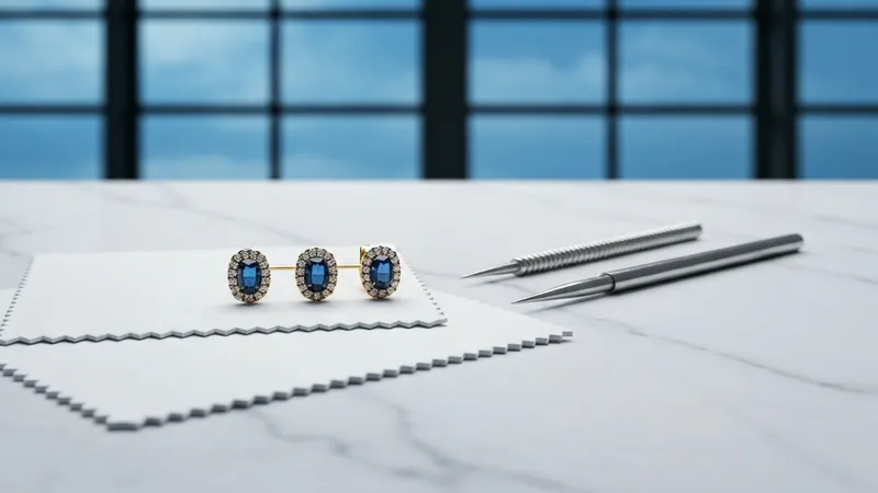 Fréquence d'entretien des boucles d'oreilles saphir en or