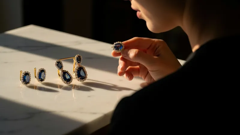 Remises et promotions sur les boucles d'oreilles saphir